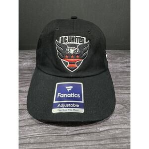 D.C. United MLS Fanatics New Era 9TWENTY Adjustable Hat Cap - Black - NWT